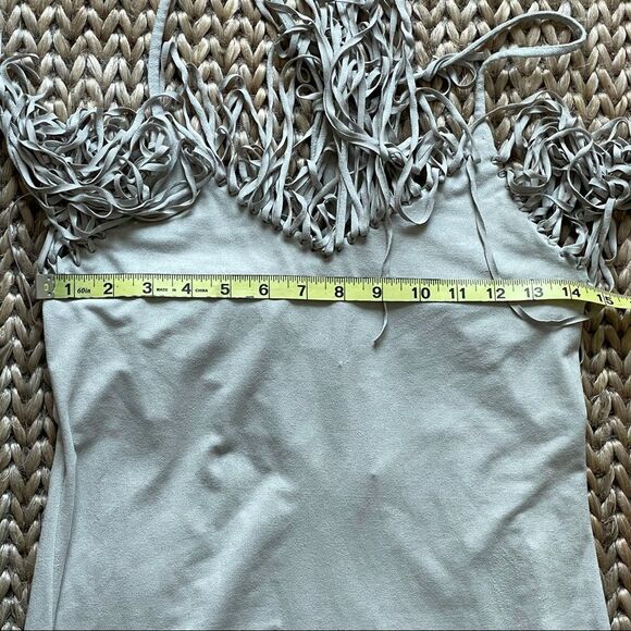 NWT Decree Fringe Mini Tank Dress Gray Size X-Small - Picture 12 of 14